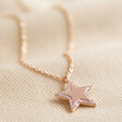 Lisa Angel Crystal Star Necklace in Rose Gold