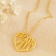 Lisa Angel Ladies' Cut Out 'Mama' Heart Pendant Necklace in Gold