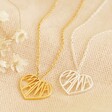 Lisa Angel Silver and Gold Cut Out 'Mama' Heart Pendant Necklaces