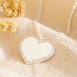 Lisa Angel Ladies' Diamante Heart Necklace in Silver
