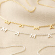 Lisa Angel Mama Charm Necklace Available in Silver and Gold