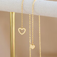 Detail of Mismatched hearts on Lisa Angel lariat necklace