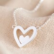 Lisa Angel Mismatched Heart Outline Necklace in Silver