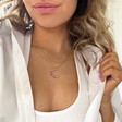 Model Wearing Lisa Angel Gold Infinity Chain Necklace