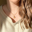 Model Wearing Lisa Angel Gold Nautilus Shell Necklace