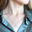 Lisa Angel Ladies' Personalised Organic Shape Wax Seal Necklace Silver
