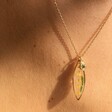 Lisa Angel Ladies' Pressed Yellow Flowers Pendant Necklace in Gold on Model