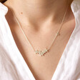Lisa Angel Ladies' Star Cluster Pendant Necklace in Silver on Model