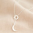 Lisa Angel Ladies' Moon and Sun Lariat Necklace in Silver