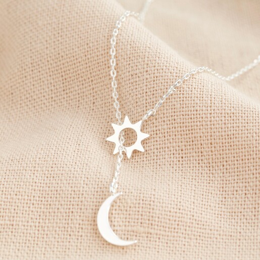 Sun Moon Star Necklace - in Silver or Gold | Wirename.com
