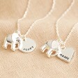 Lisa Angel Ladies' Personalised Delicate Silver Elephant Pendant Necklace for Her
