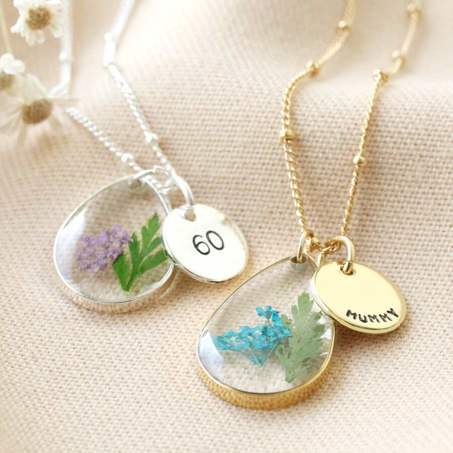 Birth Month Flower & Name Necklace – baublelry