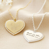 Personalised Diamante Crystal Heart Necklace