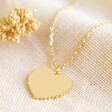 Lisa Angel Scalloped Edge Heart Necklace in Gold