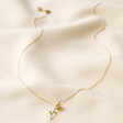 Lisa Angel Ladies' Delicate Stem Rose Pendant Necklace in Gold