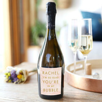 Personalised 'So Glad You're in My Bubble' Prosecco