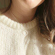 Lisa Angel Ladies' Organic Style Hoop Necklace in Silver on Model