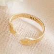 Lisa Angel Gold Personalised Adjustable Hug Hands Ring