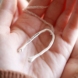 Personalised Long Hug Hands Pendant Necklace