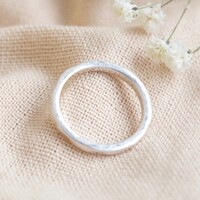Silver Organic Shape Band Ring