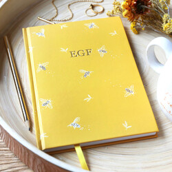 Personalised Yellow Bumblebee Notebook
