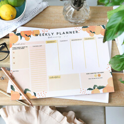 Brew Norfolk Peachy A4 Weekly Planner Pad