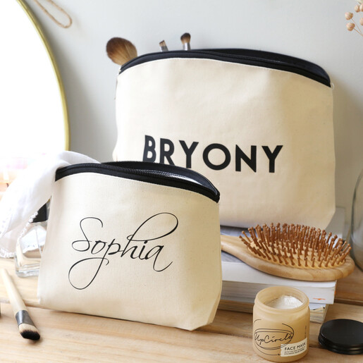 Make up bag online personalised