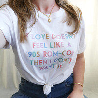Personalised Rainbow 'If Love Doesn't Feel Like...' T-Shirt