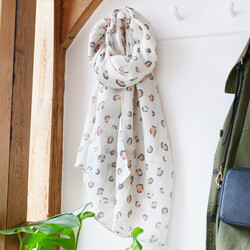 Leopard Print Recycled Scarf