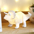 House of Disaster Mini White LED Triceratops Dinosaur Lamp at Lisa Angel