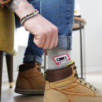 Cassette Socks in Cassette Tape Box