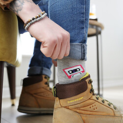 Cassette Socks in Cassette Tape Box