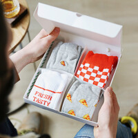 Four Pairs of Pizza Socks Gift Set