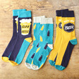 Three Pairs of Lisa Angel Men's Beer Socks Gift Set