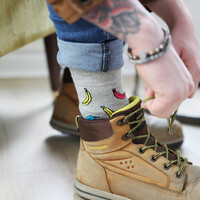 Two Pairs of Men's Banana Socks in Banana Print Gift Box