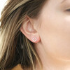 Sterling Silver Crystal Circle Stud Earrings as Worn