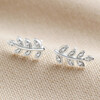Lisa Angel Ladies' Sterling Silver Leaf Stud Earrings
