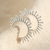 Lisa Angel Ladies' Sterling Silver Sunbeam Hoop Earrings