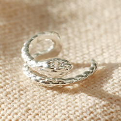 Tiny Sterling Silver Snake Ear Cuff