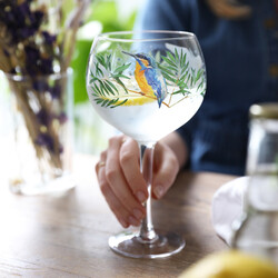 Kingfisher Balloon Gin Glass