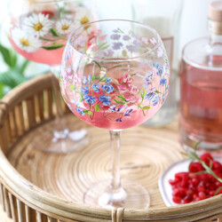Sweet Pea Balloon Gin Glass