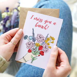 'I Miss You a Bunch' Greeting Card