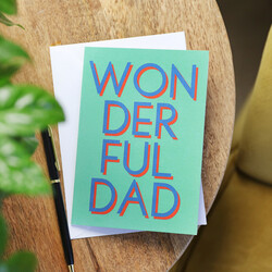 'Wonderful Dad' Father's Day Card