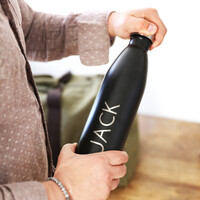 Sagaform Personalised Name 'Hot and Cool' Stainless Steel Travel Bottle