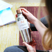 Root7 Stainless Steel Water Bottle in Polished Steel