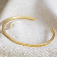 Men's Brushed Gold Bar Bangle