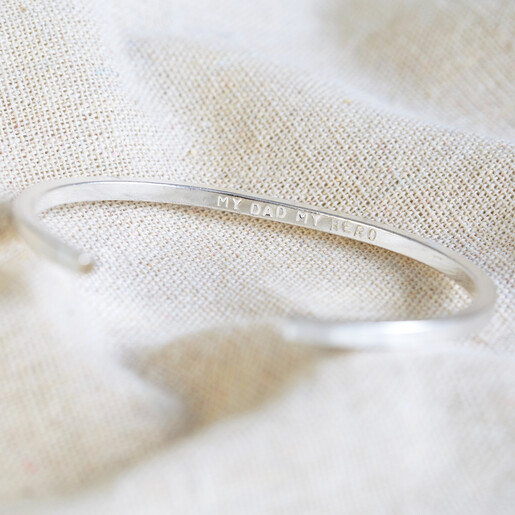 Personalised Brushed Silver Bar Bangle  Lisa Angel Personalised Men's Brushed Silver Bar Bangle