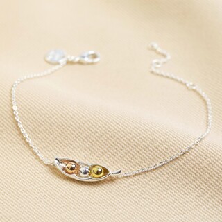 Three Peas In a Pod Bracelet in Silver