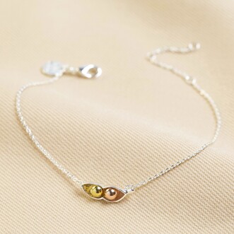 Two Peas In a Pod Bracelet in Silver