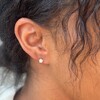 Lisa Angel Opal Stone Turtle Stud Earring in Gold on Model